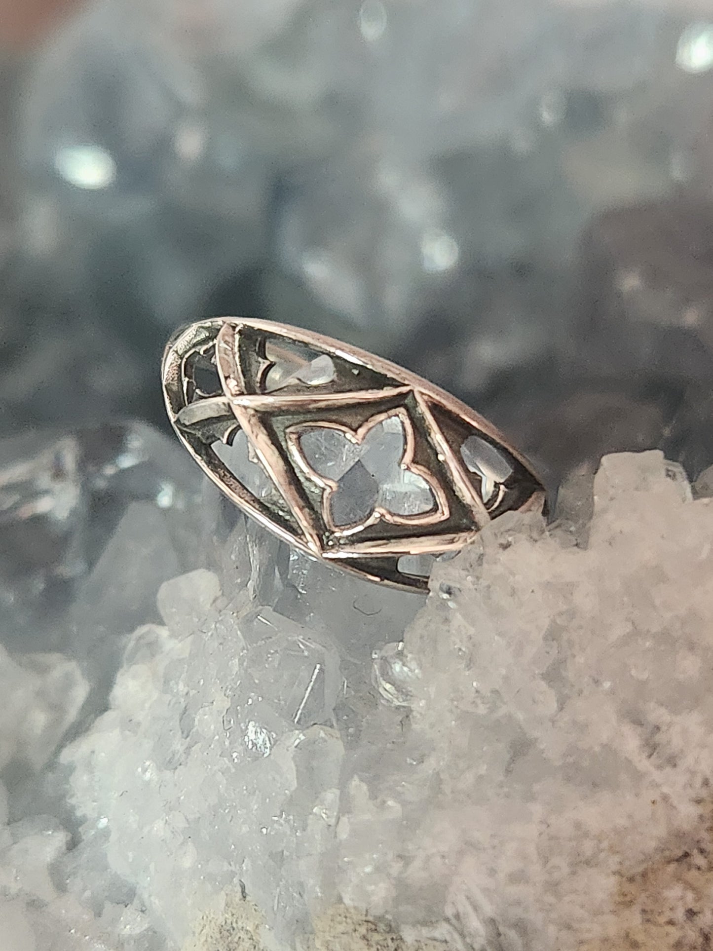Sterling Silver Gothic Marquis Ring