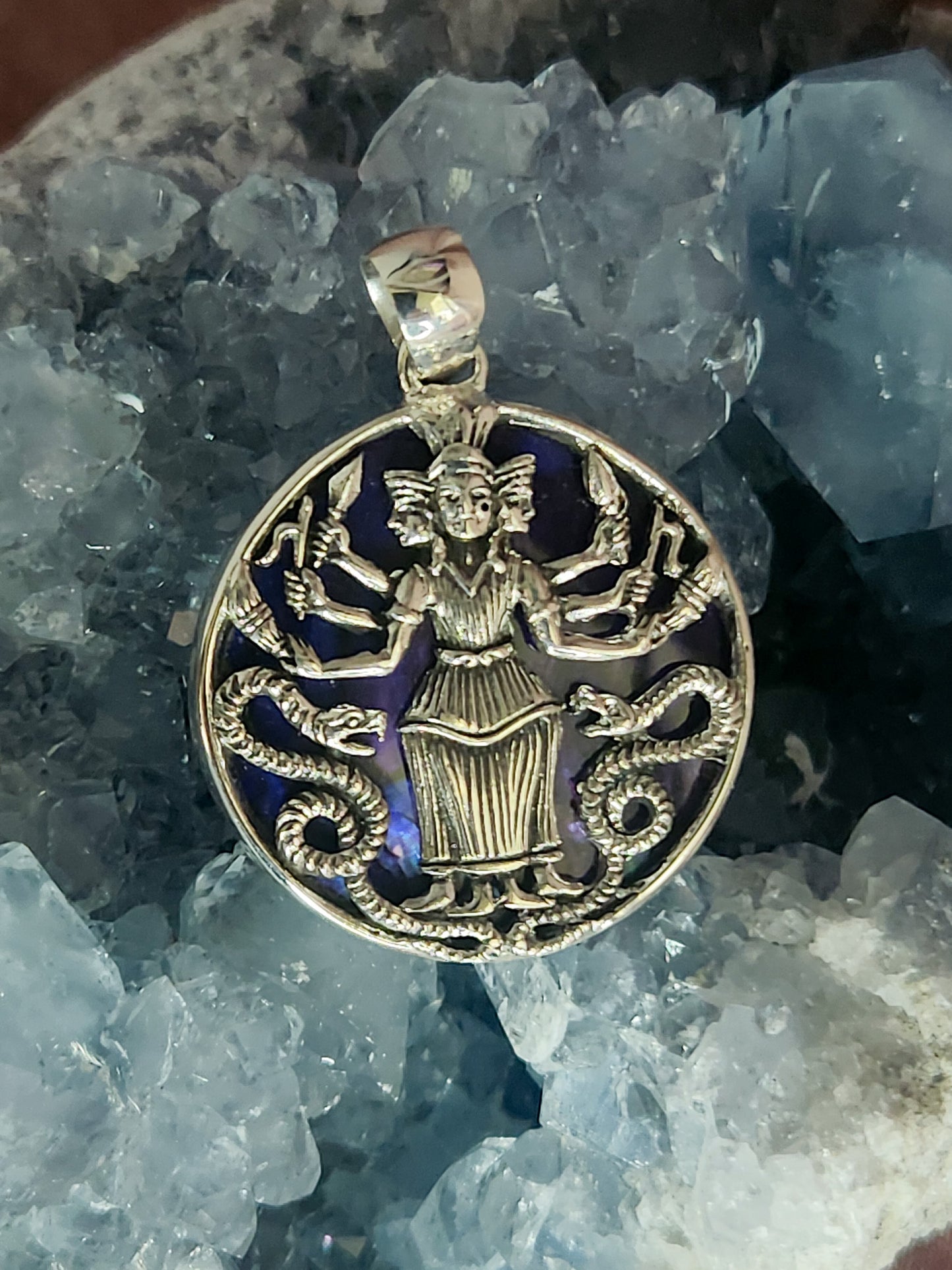 Sterling Silver Abalone Hecate Pendant