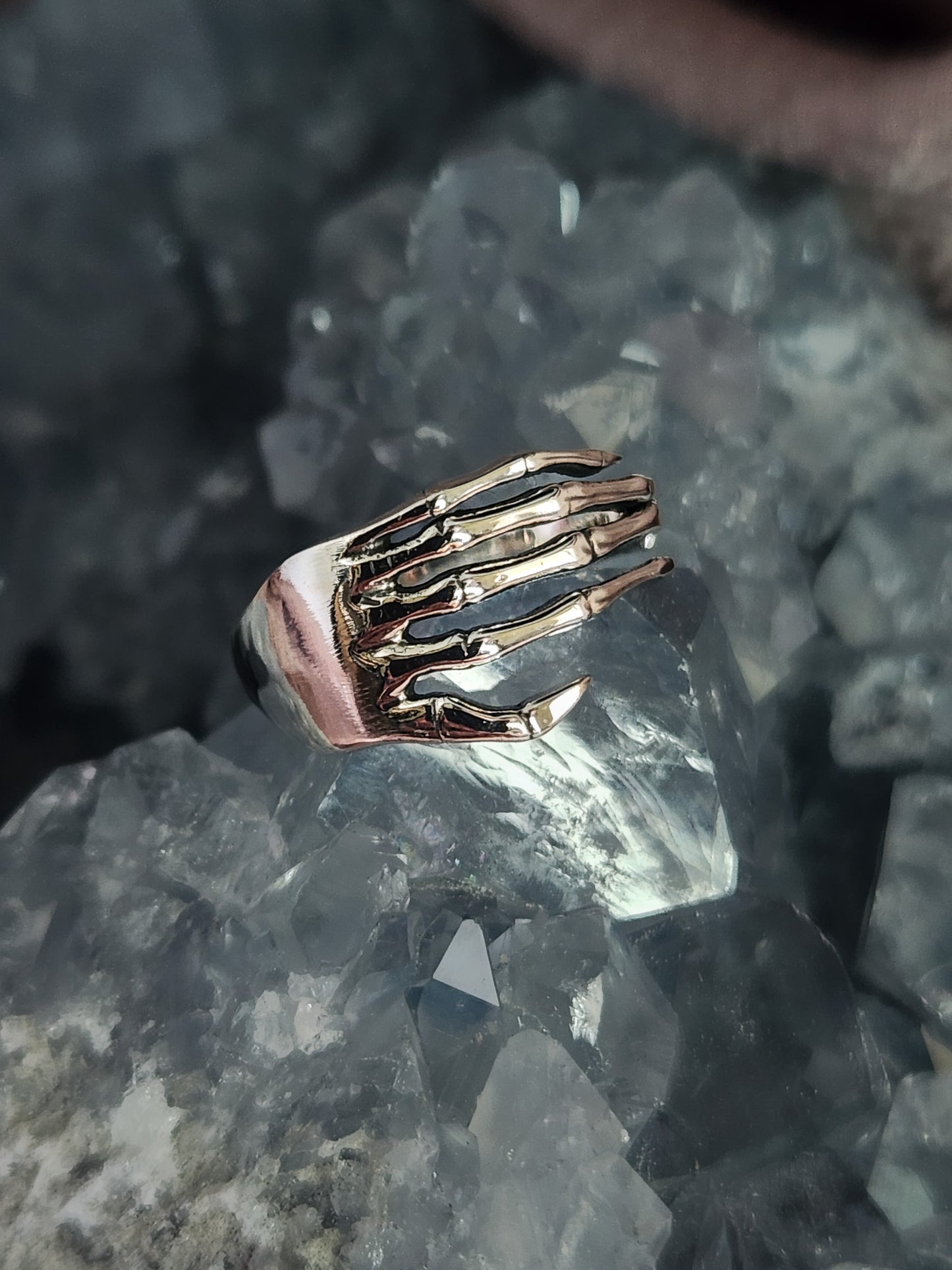 Sterling Silver Skeletal Hand Ring