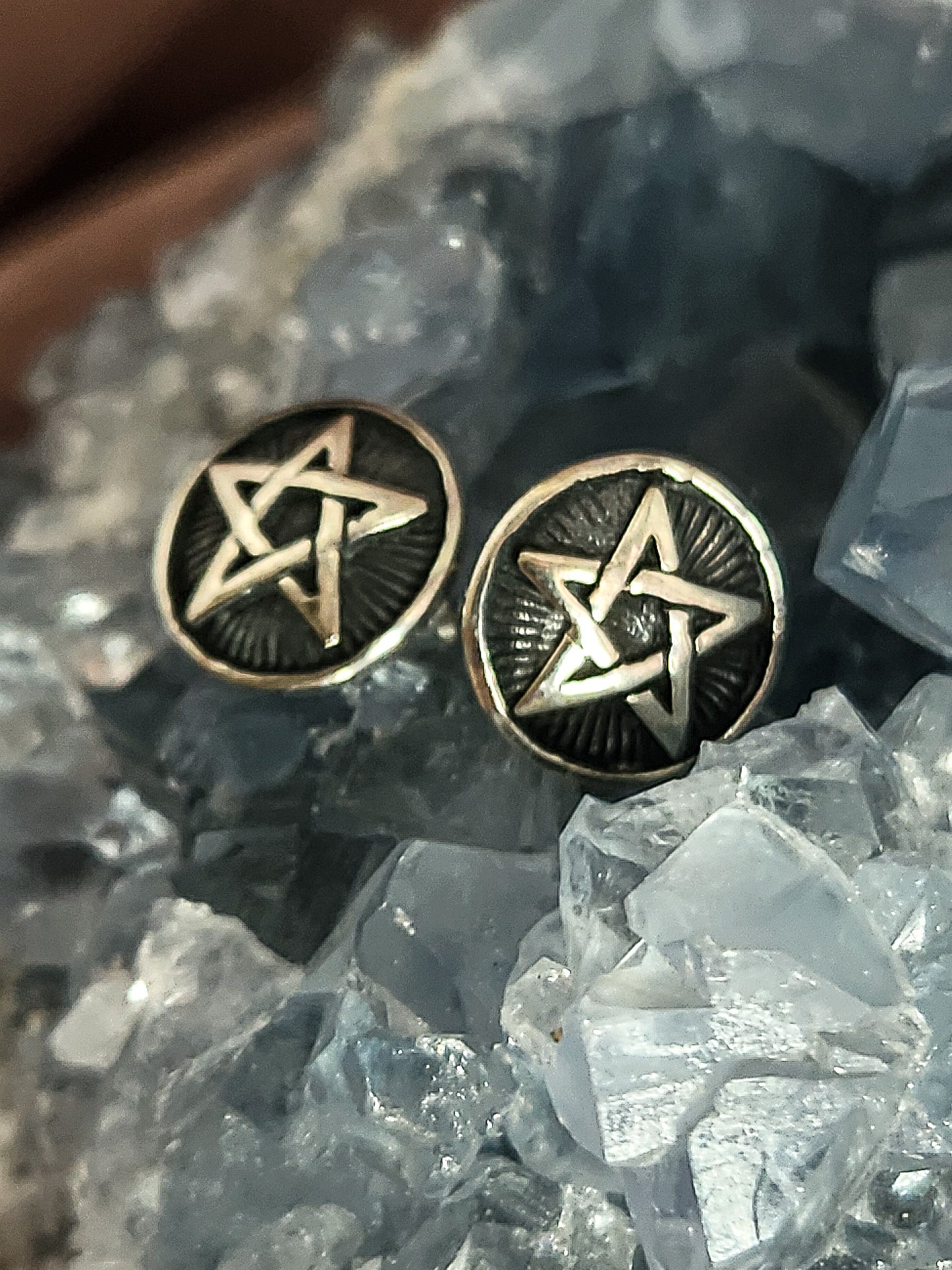 Sterling Silver Pentacle Coin Posts