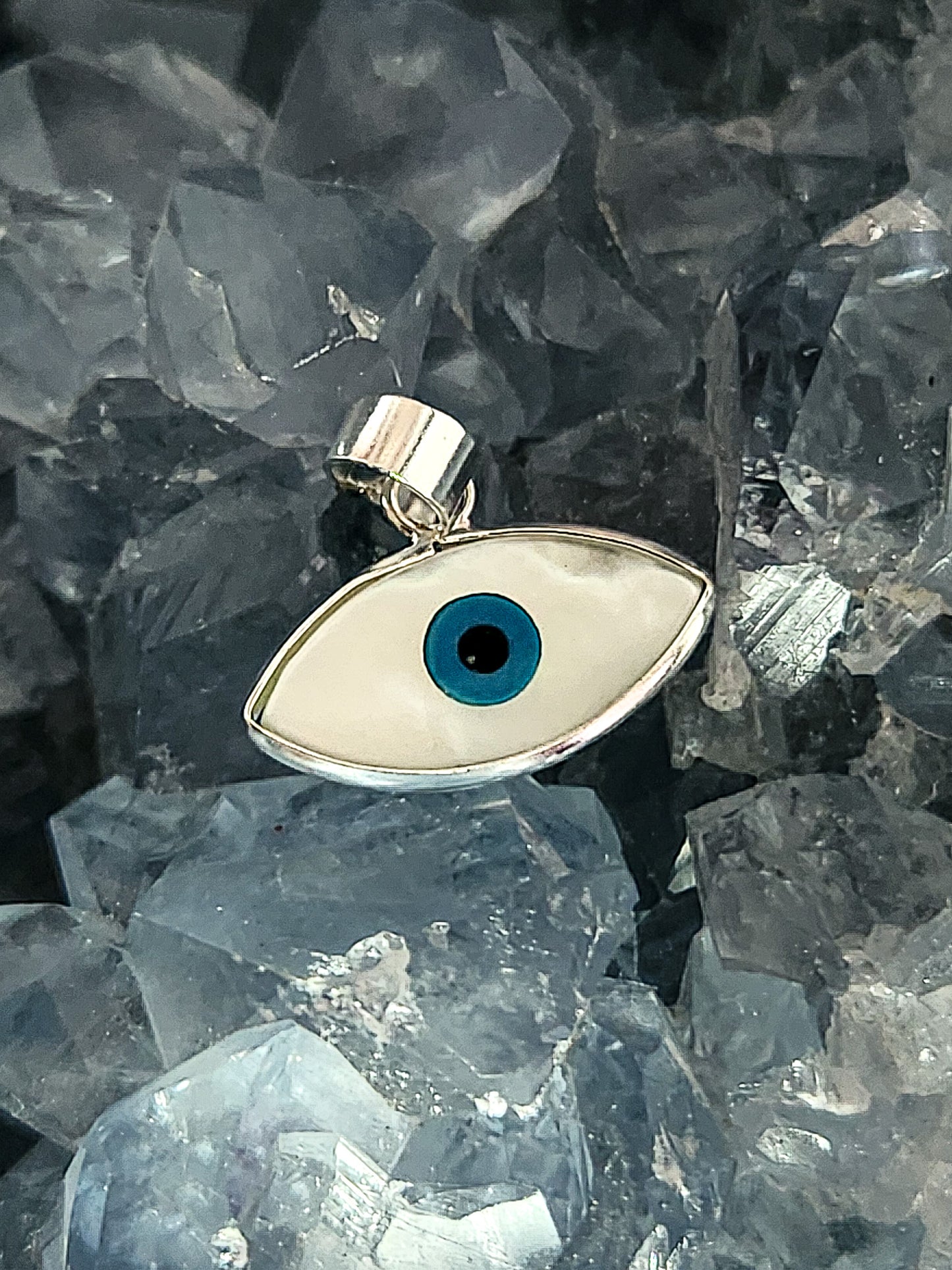 Sterling Silver Reflective Eye Pendant