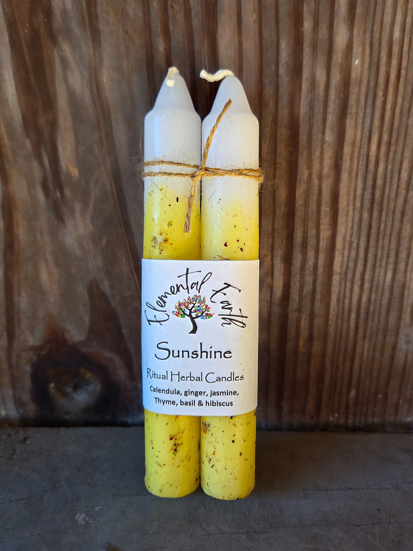 Sunshine Herbal Intention Taper Candles