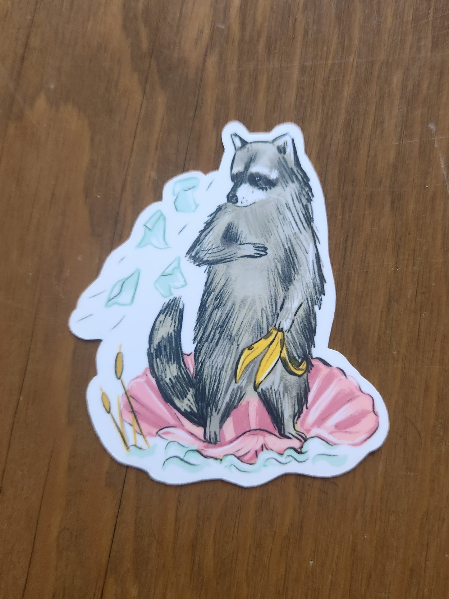 The Birth of the Trash Panda Vinyl Sticker