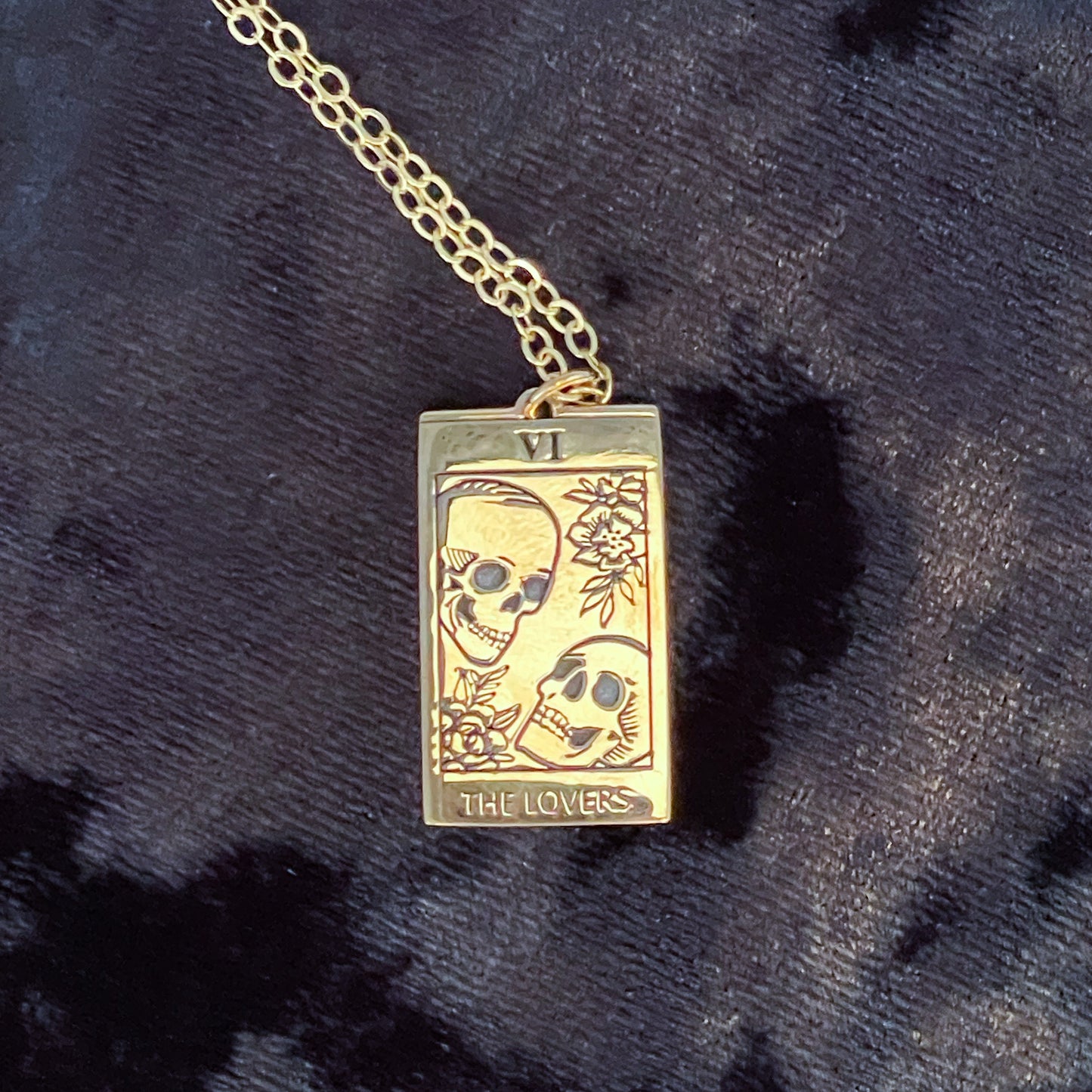 The Lovers Tarot Card Necklace