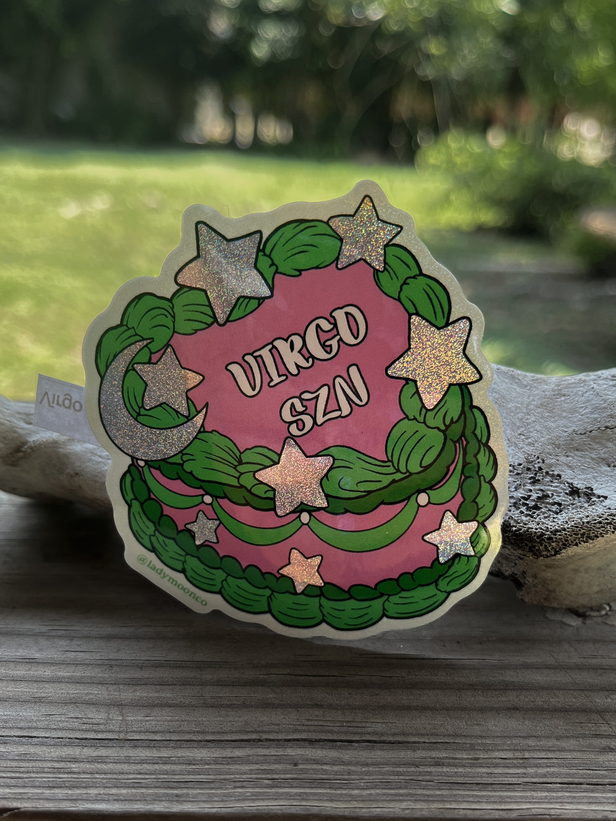 Virgo Zodiac Birthday Cake Sticker