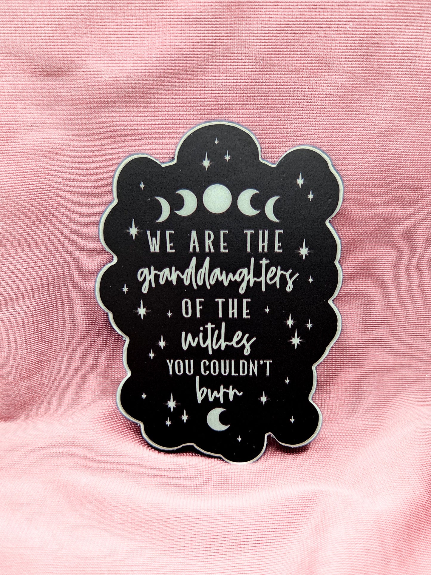 Witches You Couldn't Burn Black & White Sticker