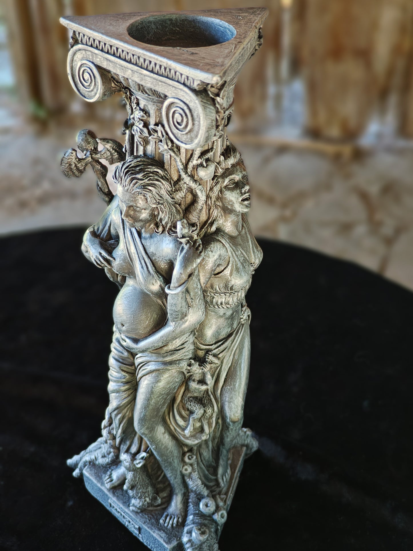 Mother Maiden Crone Large Column Cande Holder