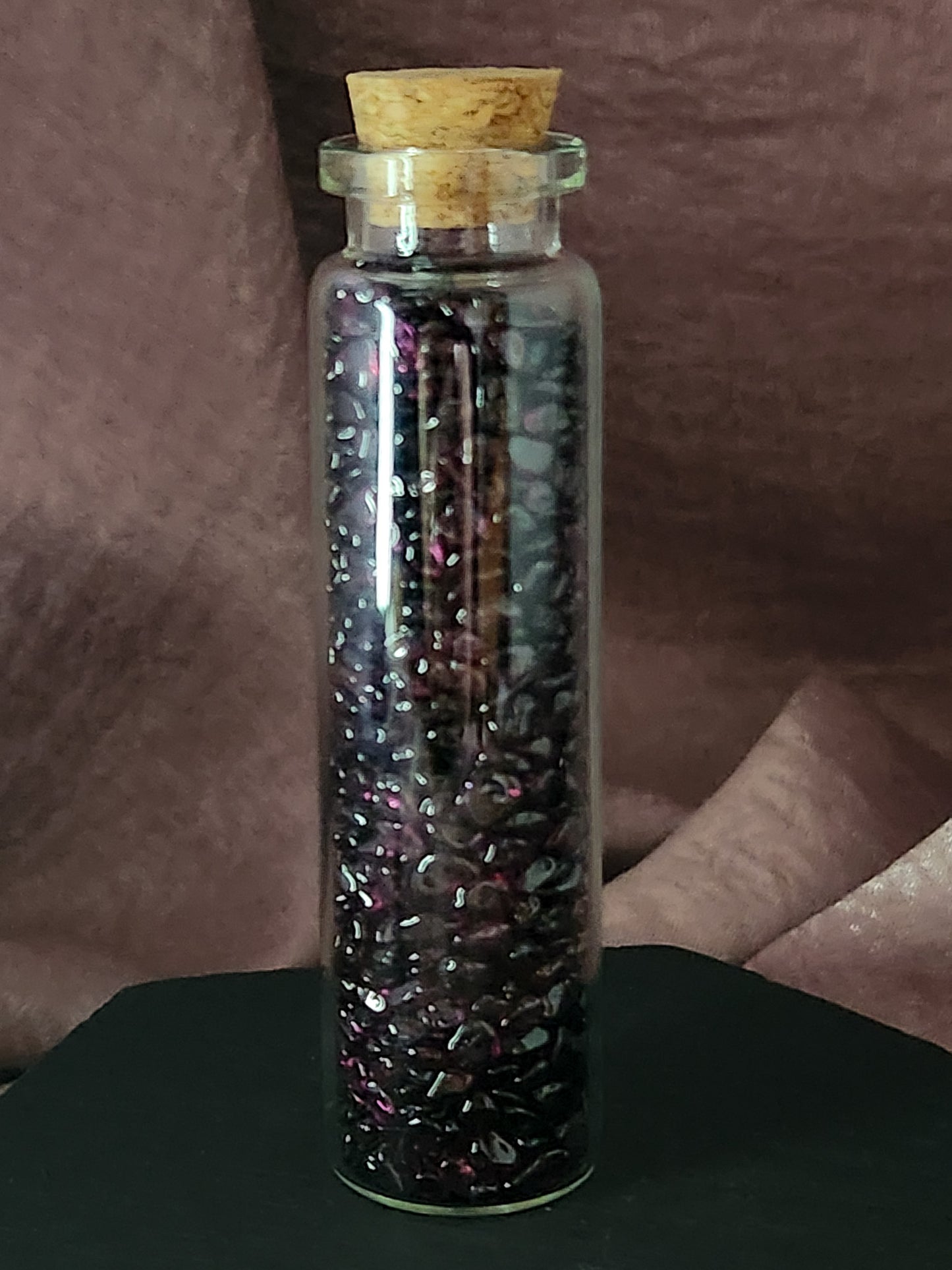 Garnet Crystal Chip Jar