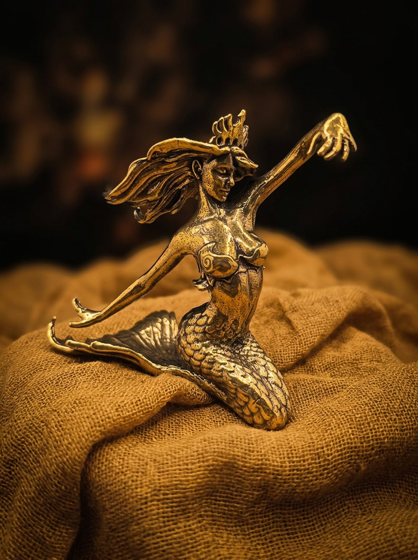 Brass Mermaid Princess