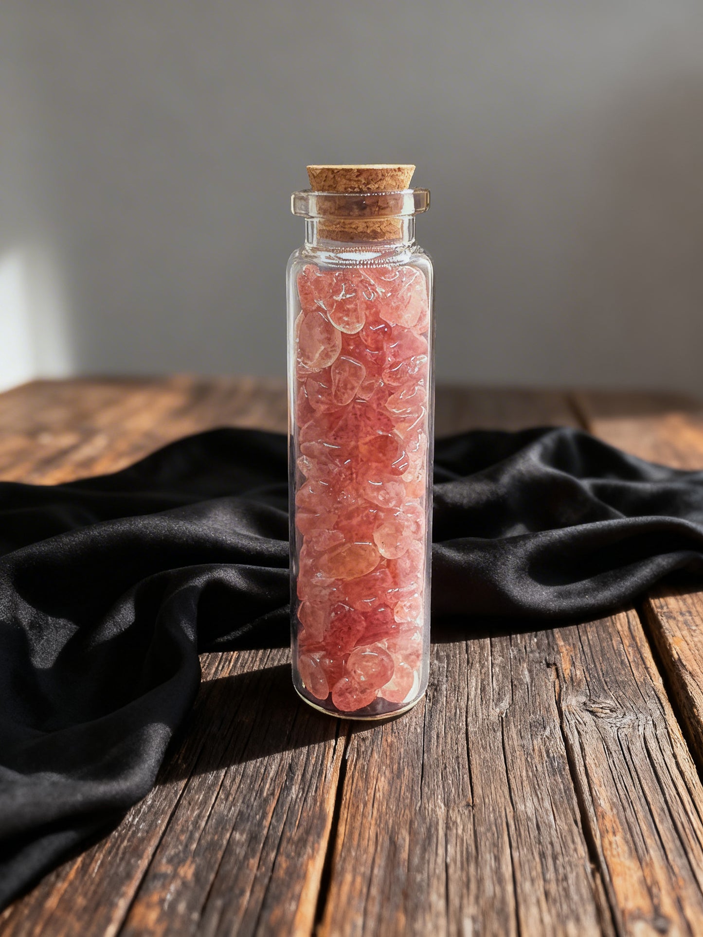 Strawberry Quartz Crystal Chip Jar