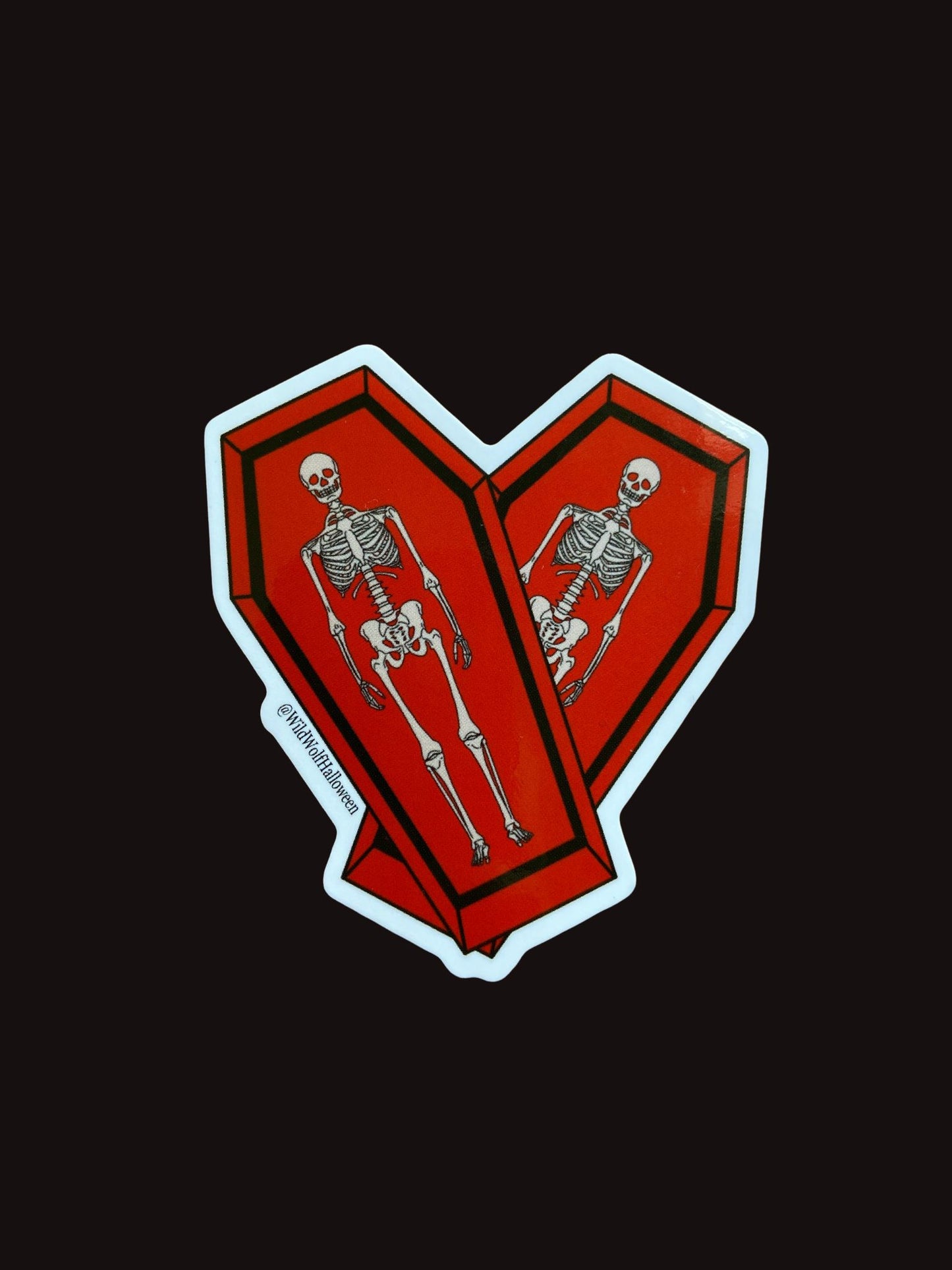 Heart Coffin Vinyl Sticker