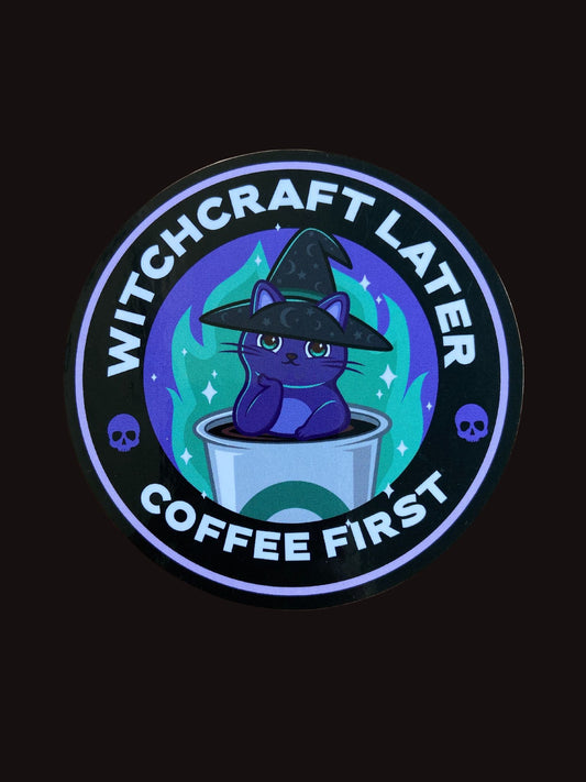 Coffee First Vinyl Sticker