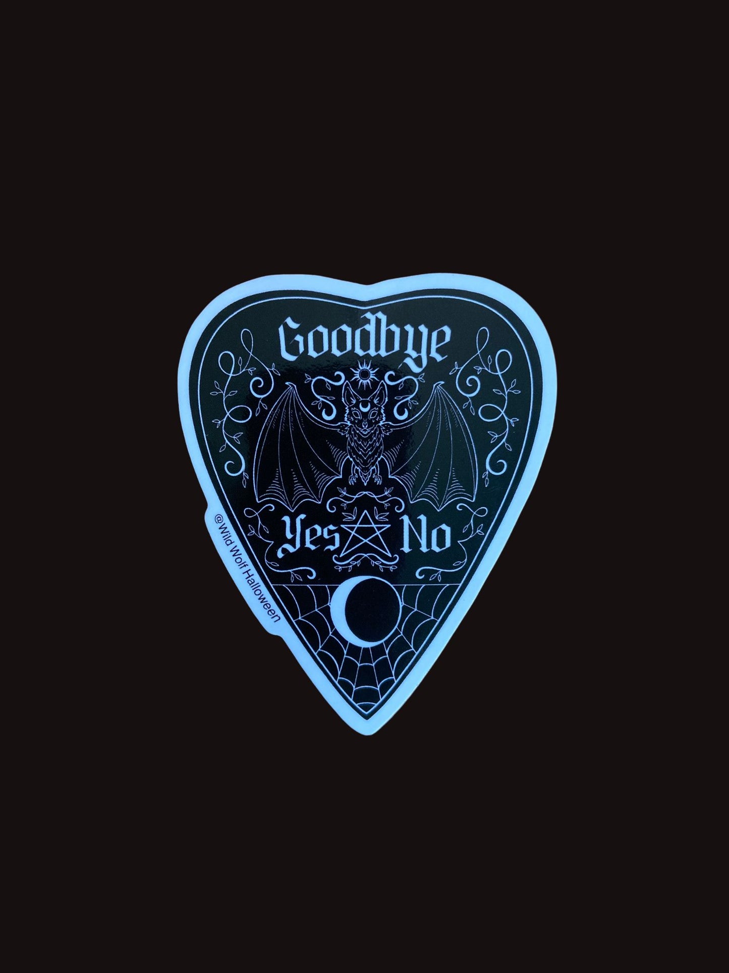 Goodbye Ouija Planchette Vinyl Sticker