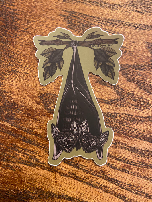 Two Headed Bat Sticker