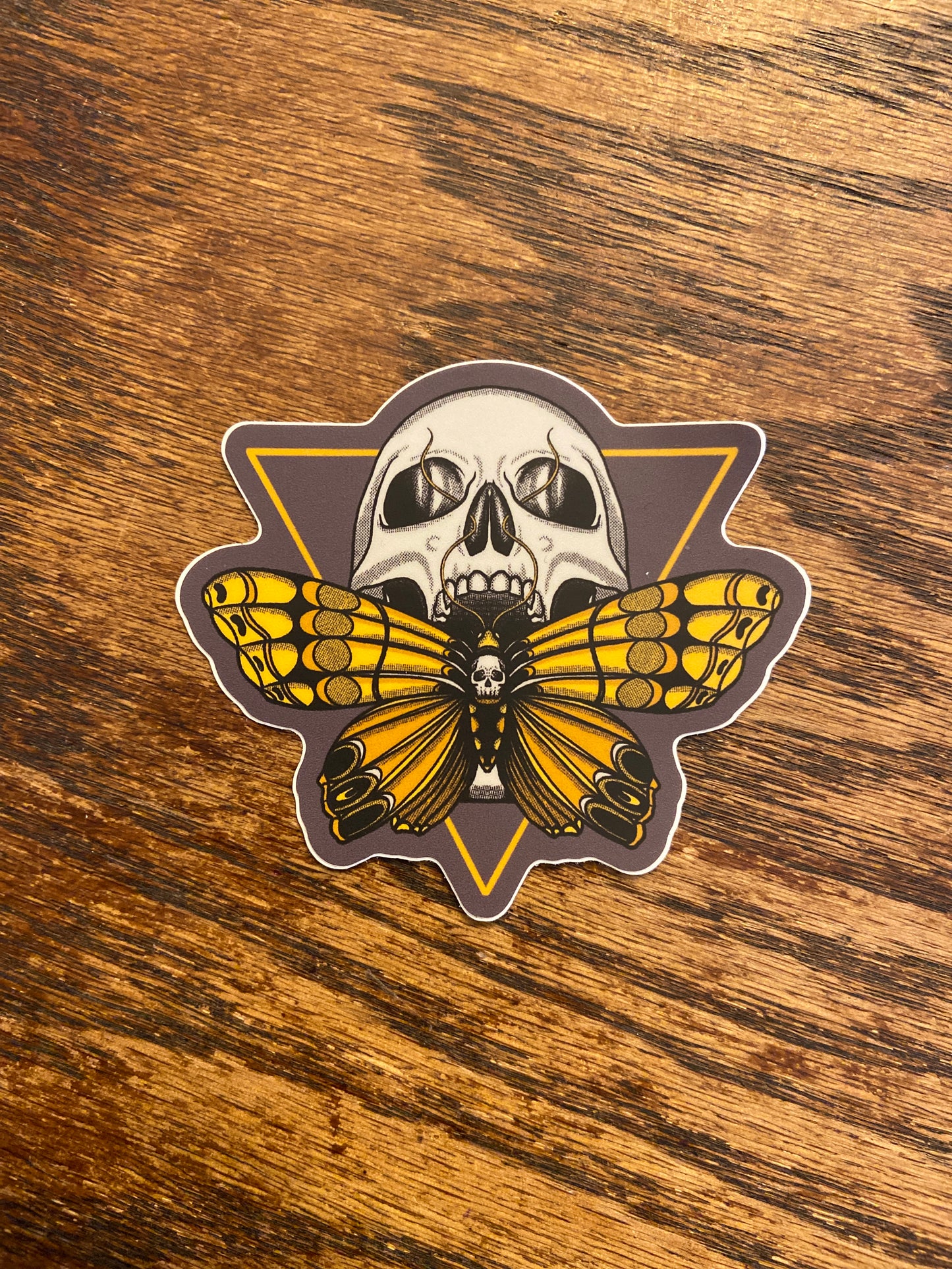 Skull Moth Sticker