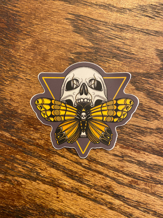 Skull Moth Sticker