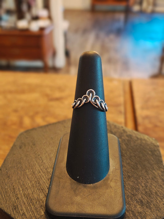 Chevron Mushroom Band Ring