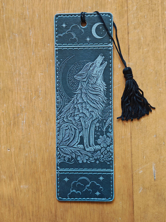 Wolf Leather Bookmark