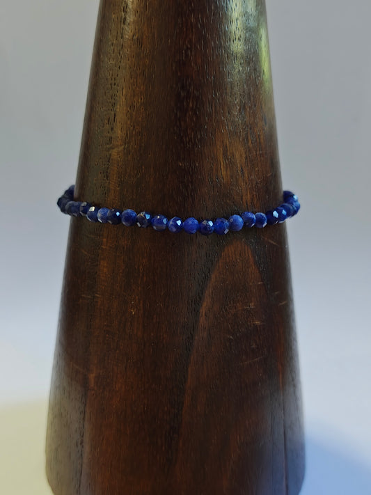3mm Sodalite Faceted Bracelet