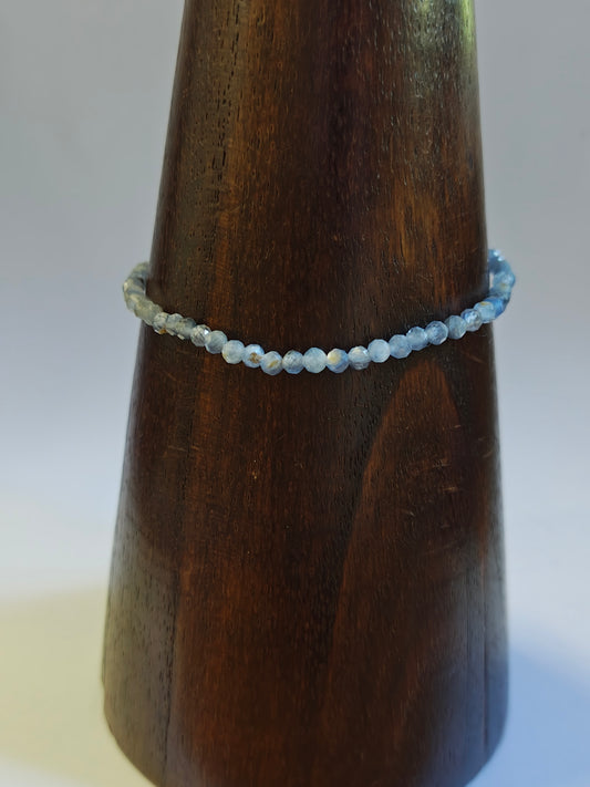 Blue Kyanite 3mm Bracelet Faceted