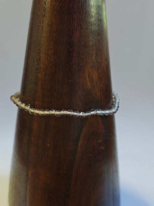 Smoky Quartz Faceted Bracelet (3mm)