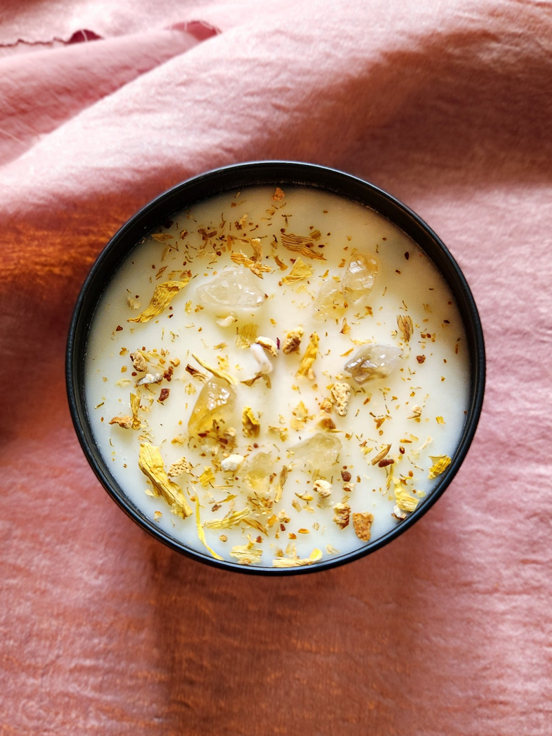 Happiness Pearl Skull Alchemy Spell Candle