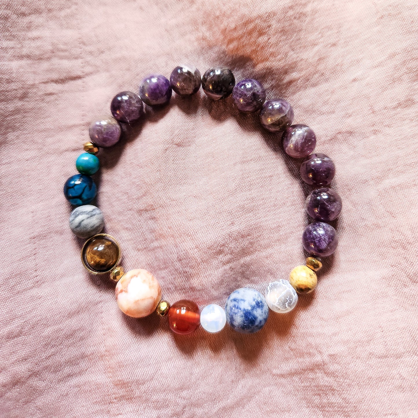 Solar System Bracelet: Amethyst