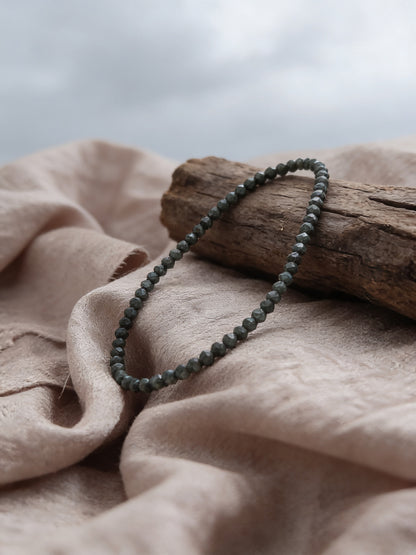 Black Tourmaline 3mm Faceted Bracelet