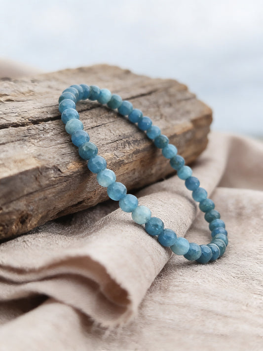 Blue Apatite 4mm Bracelet
