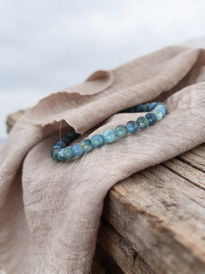 Blue Apatite 6mm Bracelet