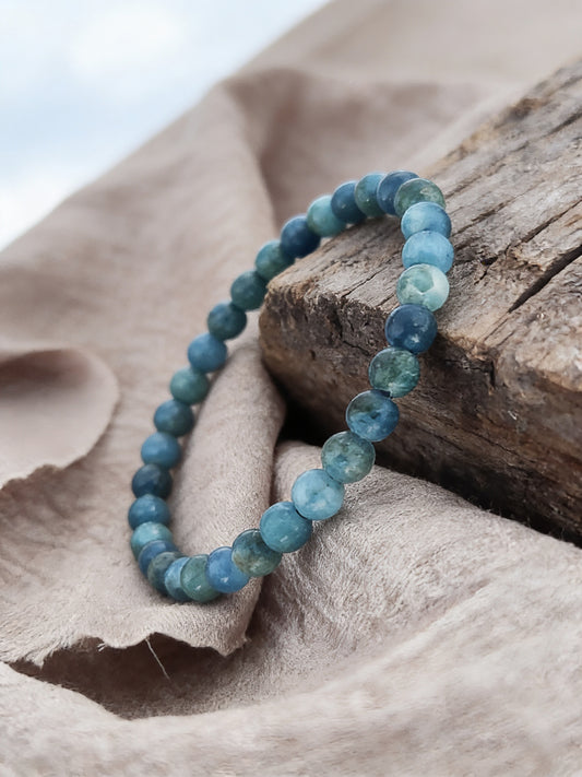 Blue Apatite 6mm Bracelet