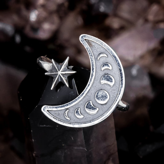 Moon Phase Adjustable Ring