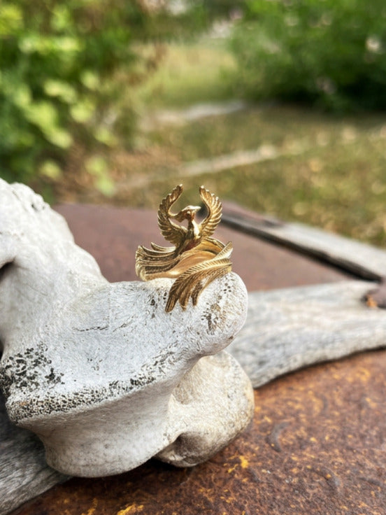 Adjustable Phoenix Ring (Bronze)