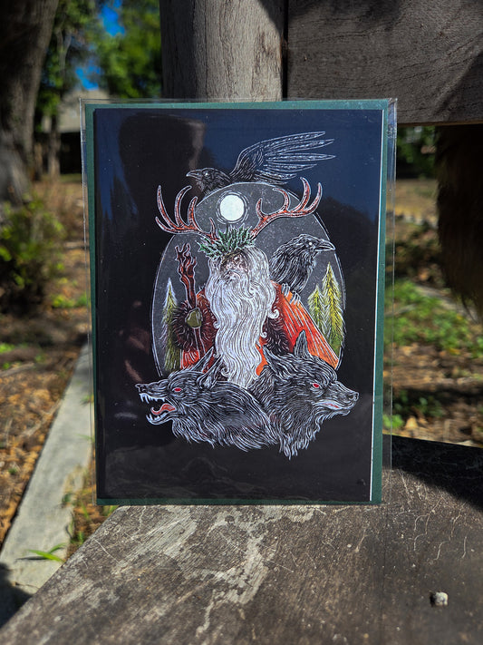 All Father Christmas Odin Christmas Card