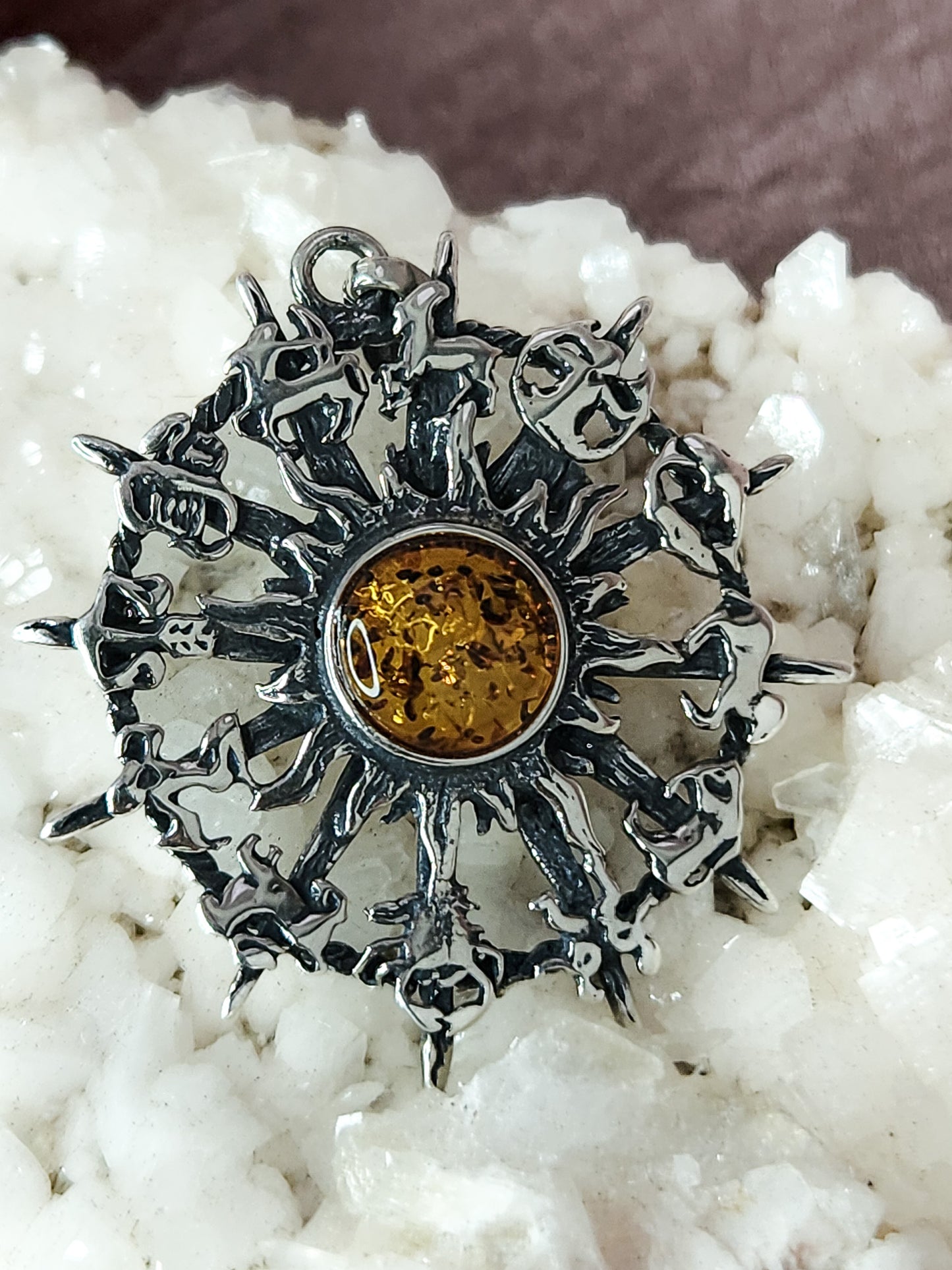 Amber Zodiac Medallion