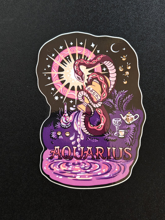 Aquarius Zodiac Sticker