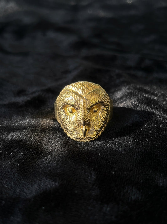 Bronze Barn Owl Ring
