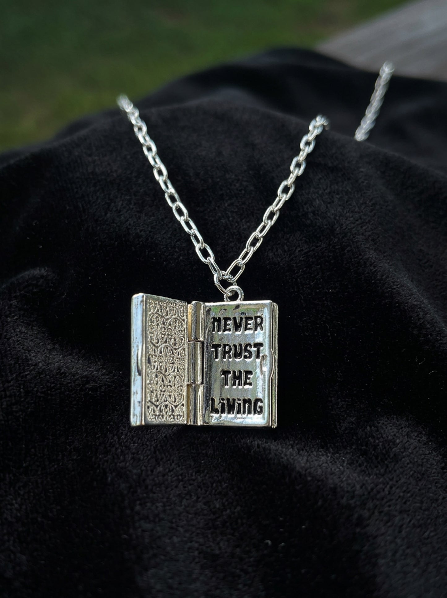 Beetlejuice Book Necklace
