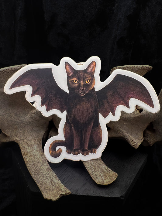 Black Cat Bat Sticker