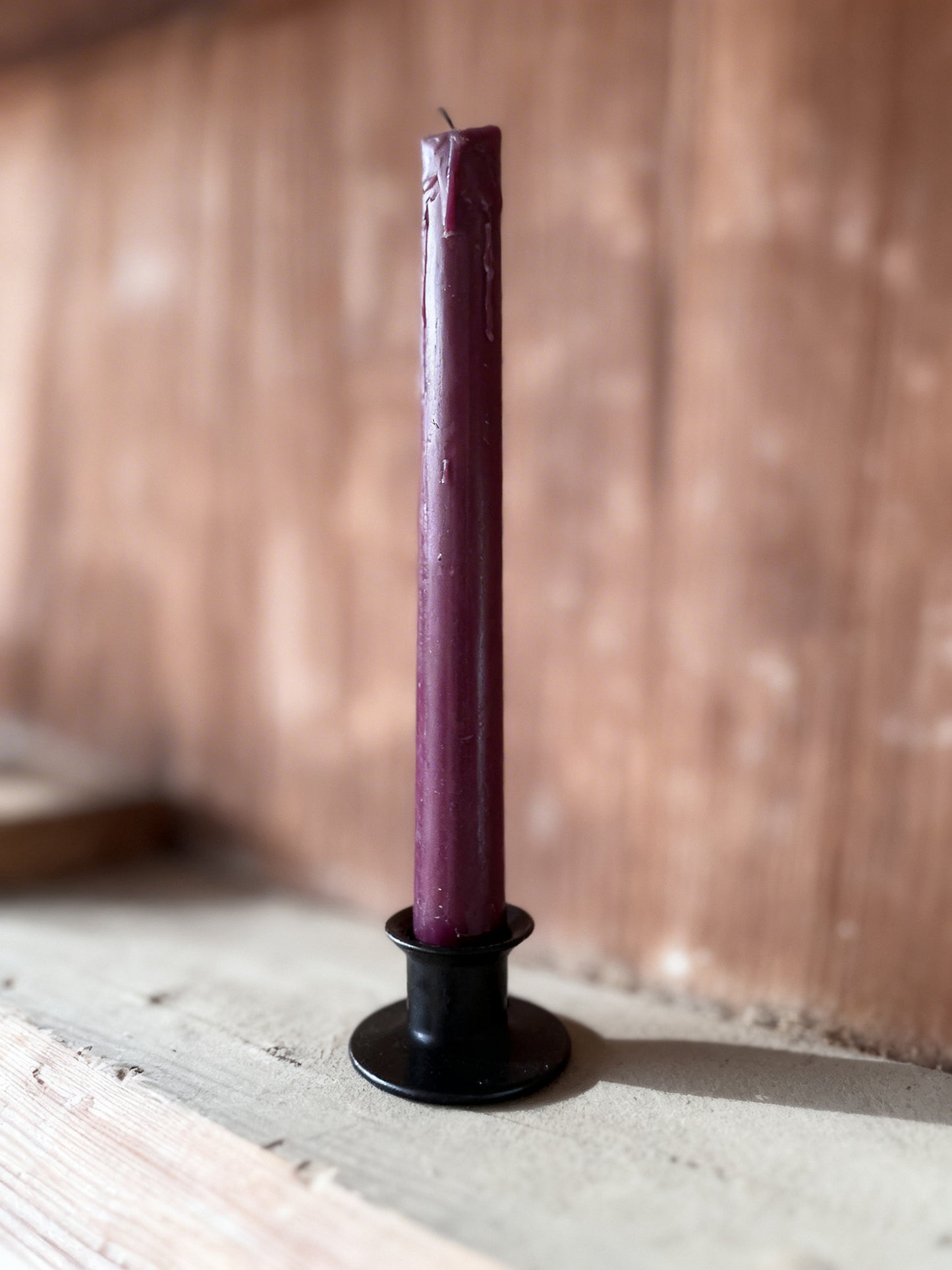 Black Iron Round Taper Holder