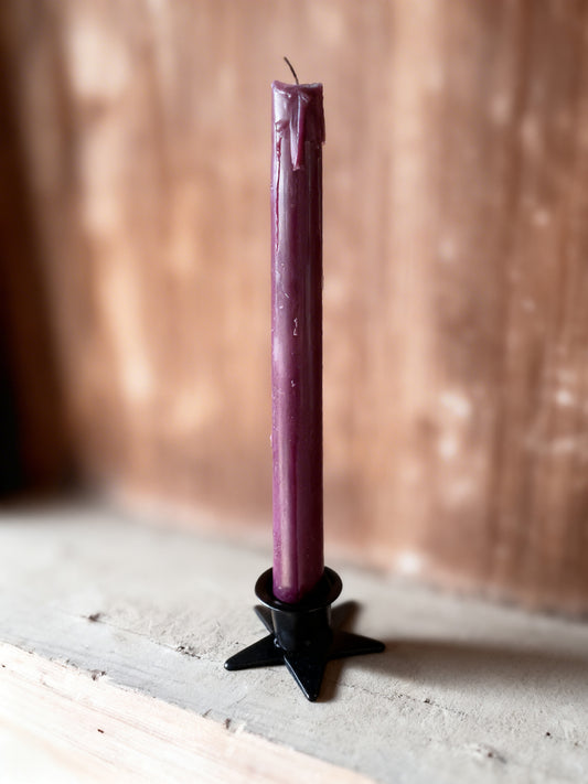 Black Iron Star Taper Holder