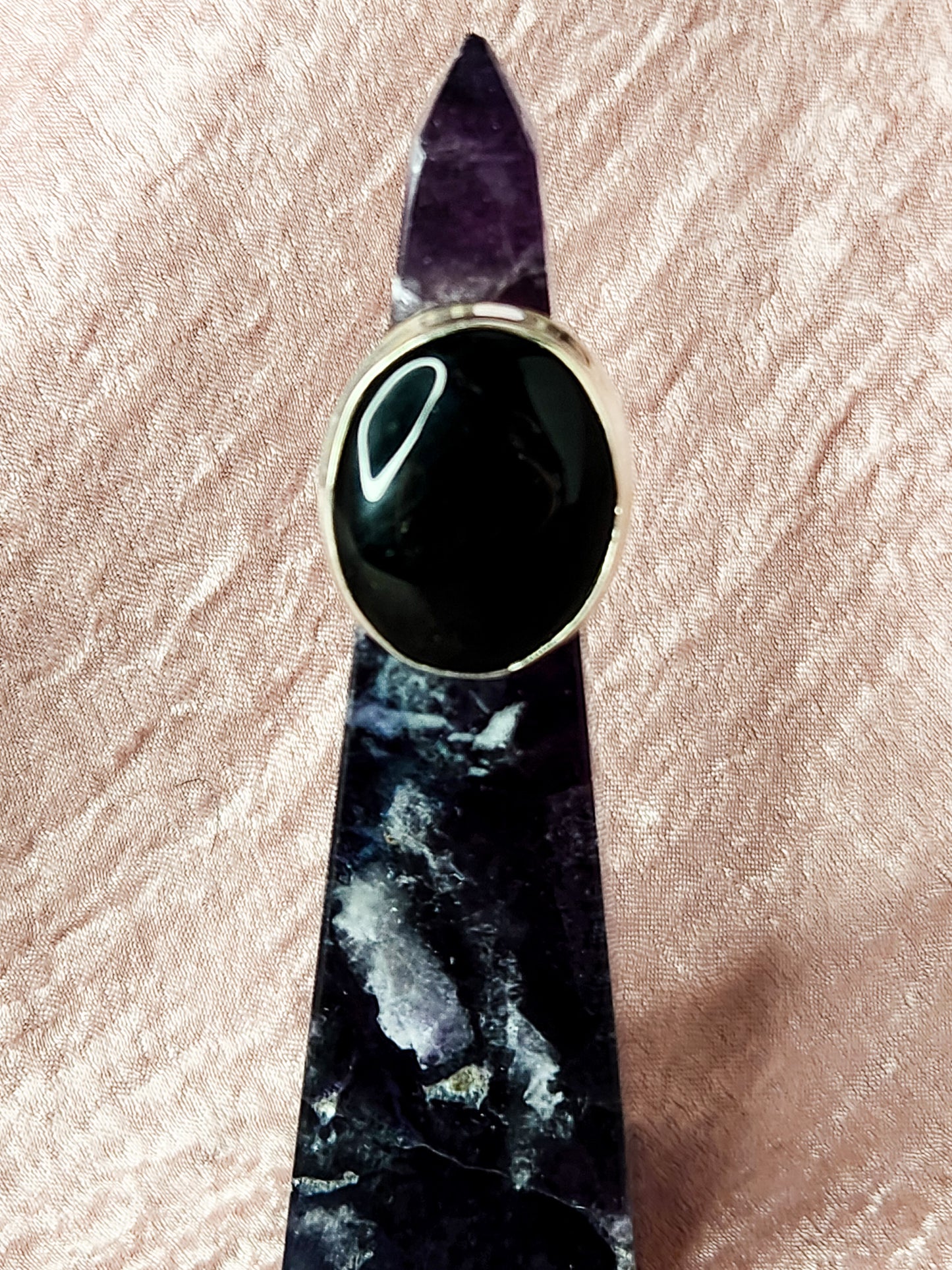 Black Onyx Circle Ring