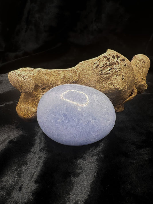 Blue Calcite Palm Stone
