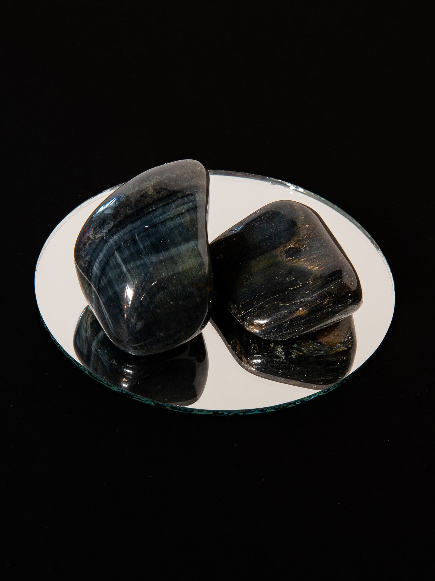 Blue & Gold Tiger Eye Tumble