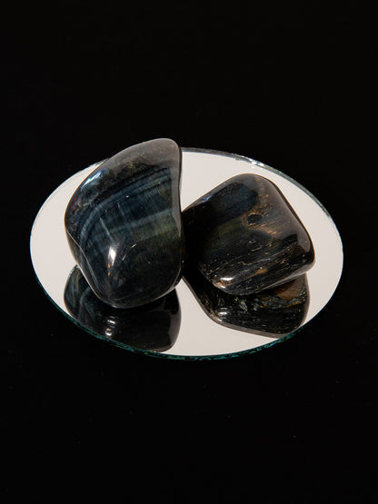 Blue & Gold Tiger Eye Tumble