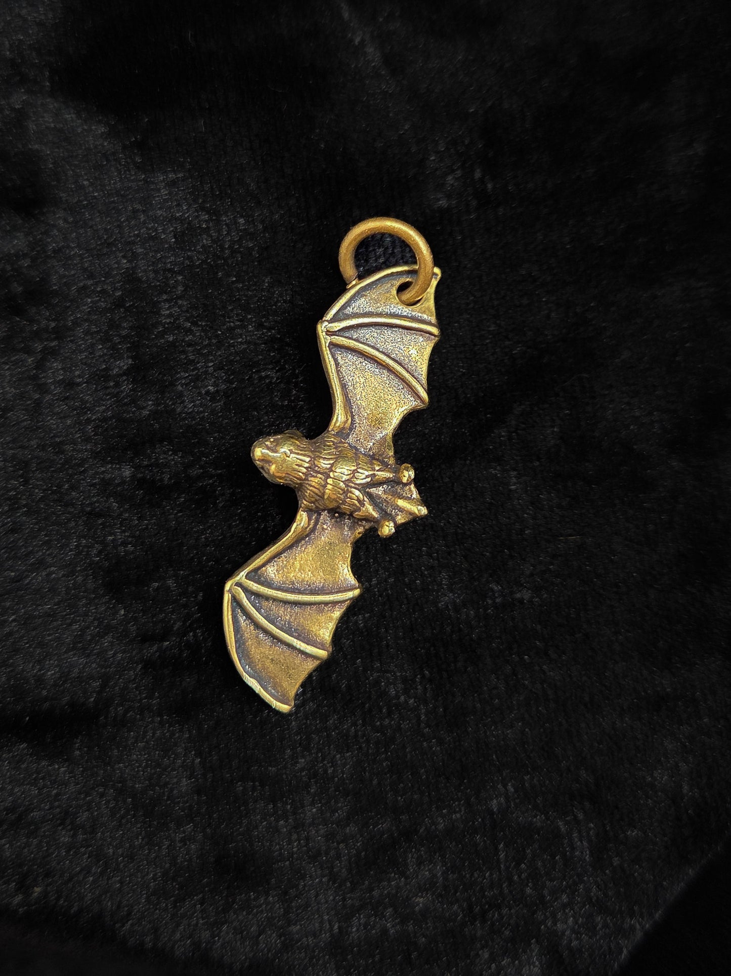 Brass Bat on Ring