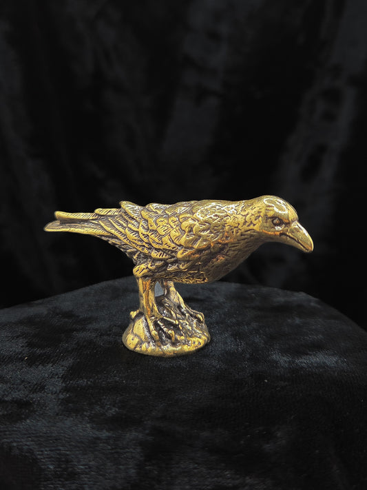 Brass Crow Figurine