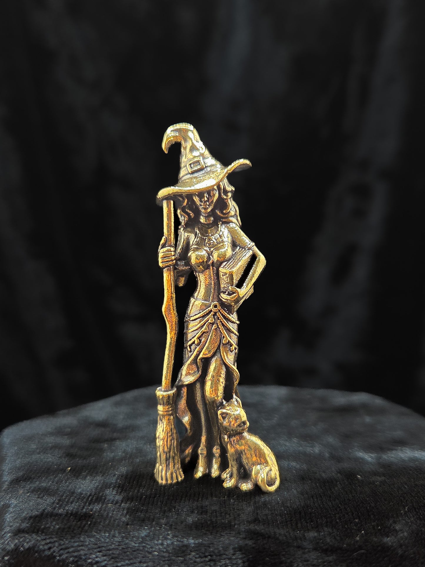 Brass Witch Figurine
