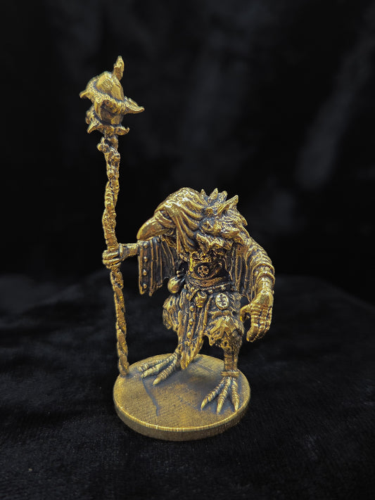 Brass Wizard Birdman Figurine