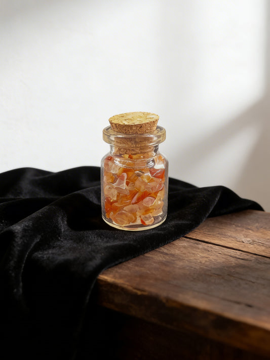 Carnelian Crystal Chip Jar